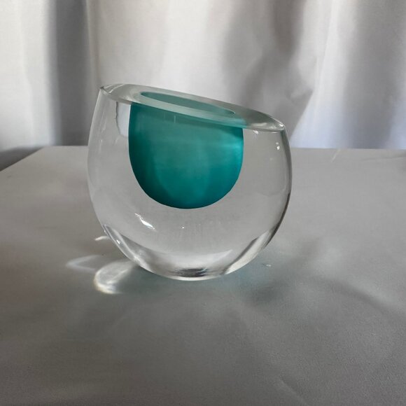 Global Views Color Drop Vase in Aqua - Picture 7 of 8